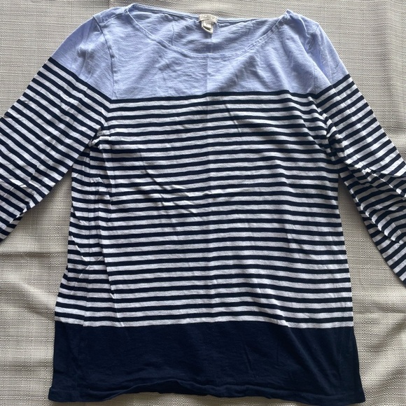 Women's J.Crew Cotton Long Sleeved T-Shirt - Sz. L - Picture 1 of 2